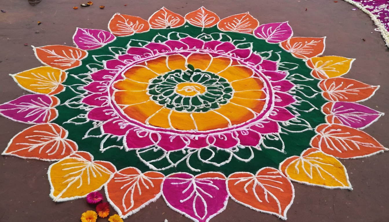 170+ Rangoli Captions For Instagram & Quotes