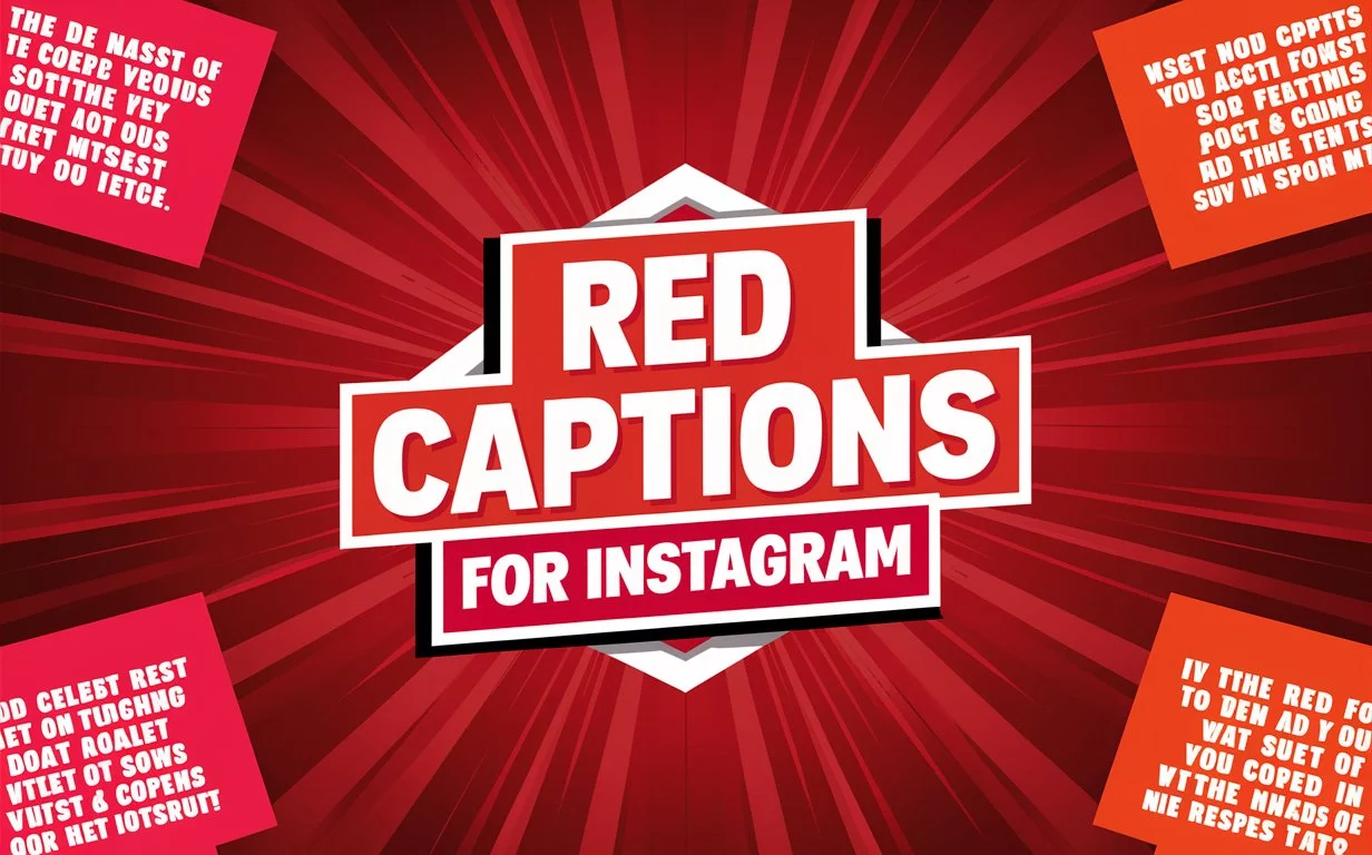 Red Captions for Instagram for Sassy Red Moments