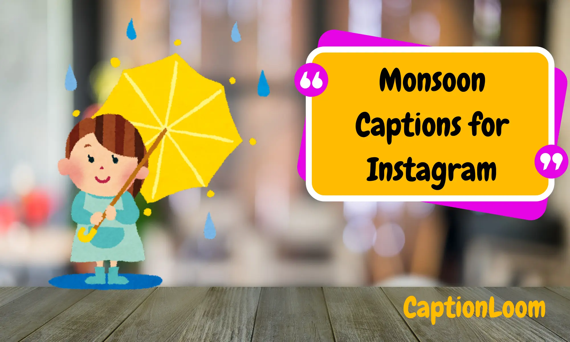 Monsoon Captions for Instagram