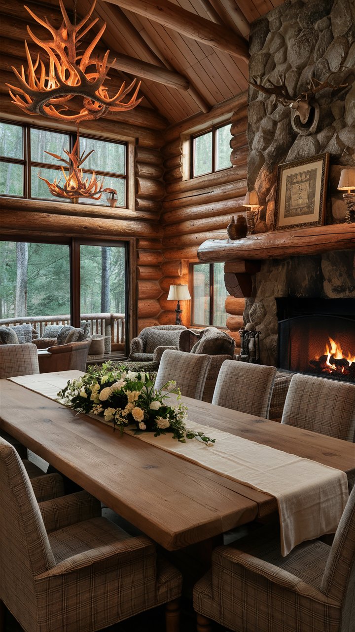 13 Log Cabin Dining Room Ideas