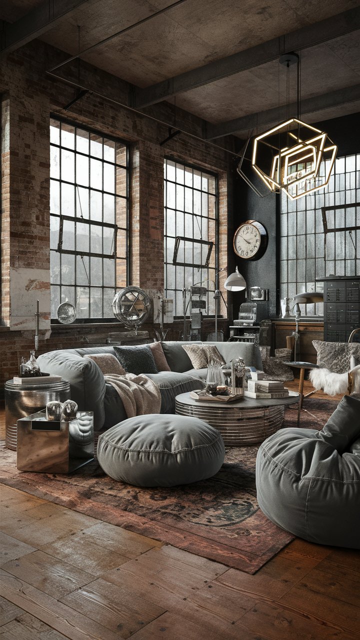 16 Industrial Living Room Ideas