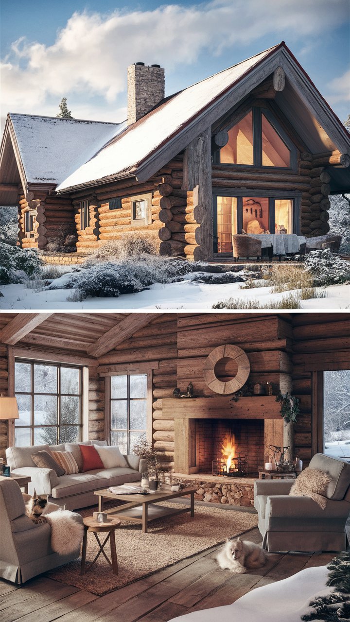 13 Cozy Log Cabin Home