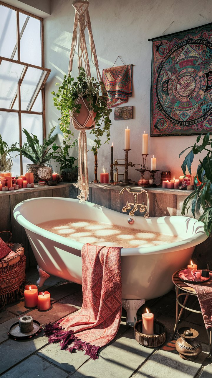 14 Relaxing Boho Bathroom Ideas