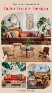 15 Midmod Boho Living Room Design Ideas