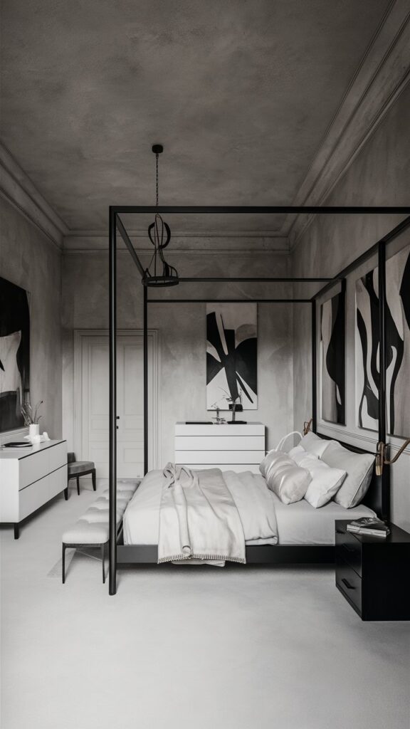 19 Neutral & Black Bedroom