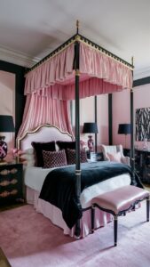 I Tried All These Pink and Black Bedroom Ideas