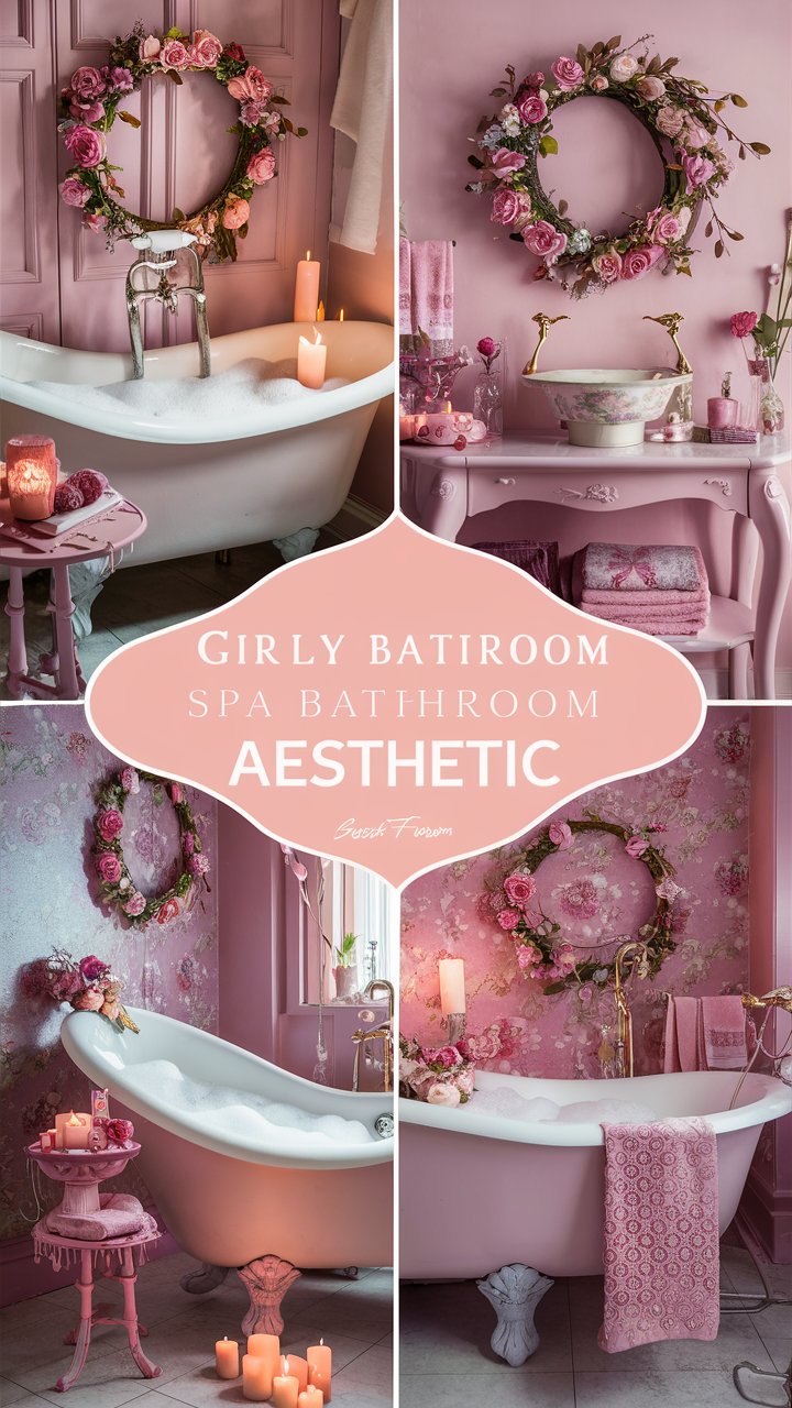 Girly Bathroom Aesthetic Pink